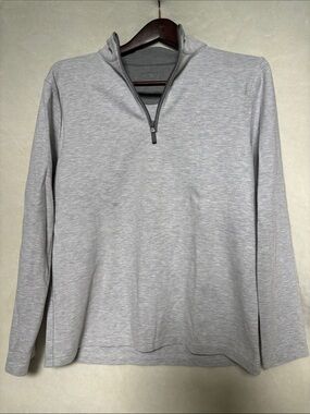 Mizzen+Main Heather Gray Quarter-Zip Pullover
